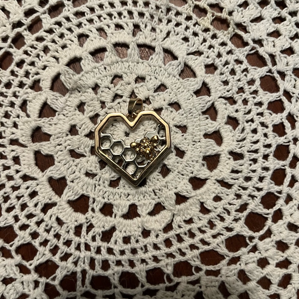 Silver and Gold Bee Pendant